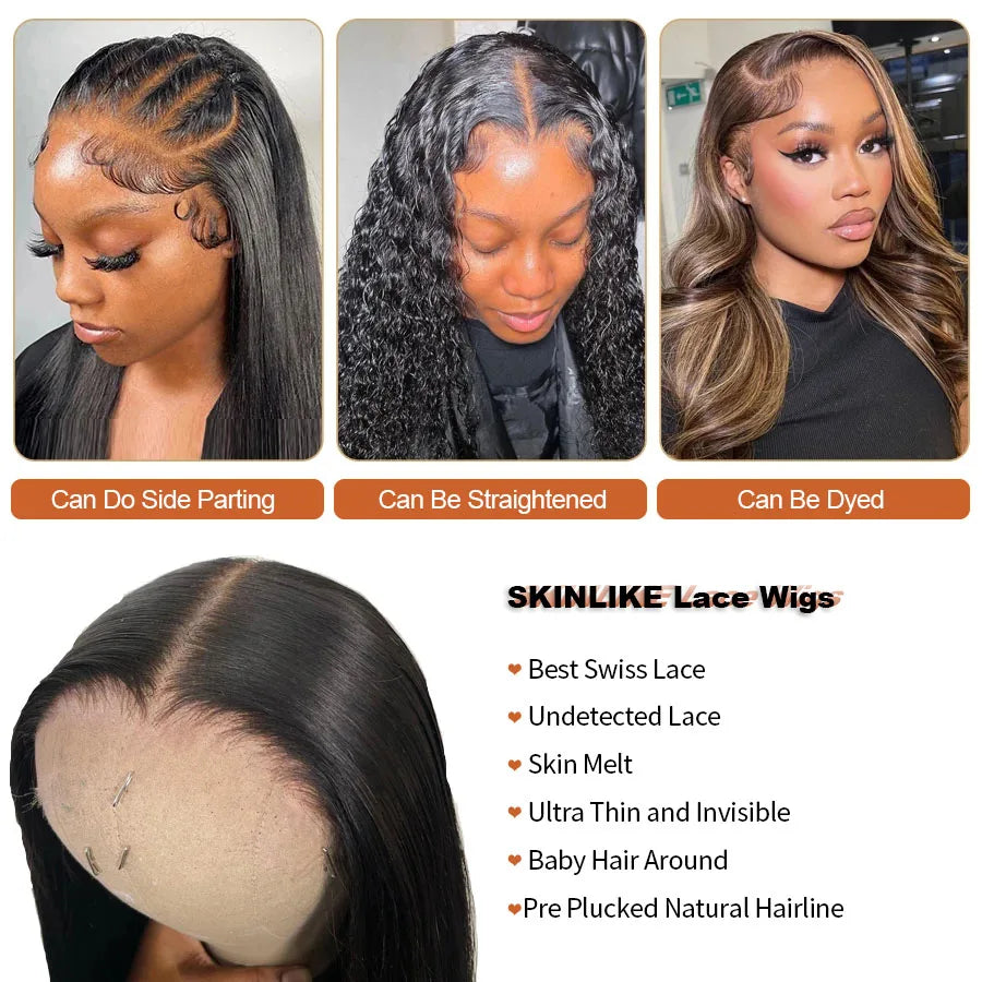 250% Burmese Curly 13x6 HD Lace Frontal Wigs Deep Parting Ultra Fitted Human Hair HD Full Frontal Water Wave Wigs Burmese Wave