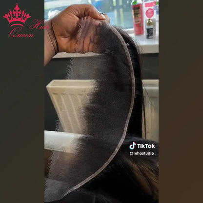 Queen Hair Real HD Frontal/Closure Only Invisible Melt Skin Lace 13x6 13x4 4x4 4x6 5x5 6x6 7x7 Raw Human Hair Body Wave/Straight