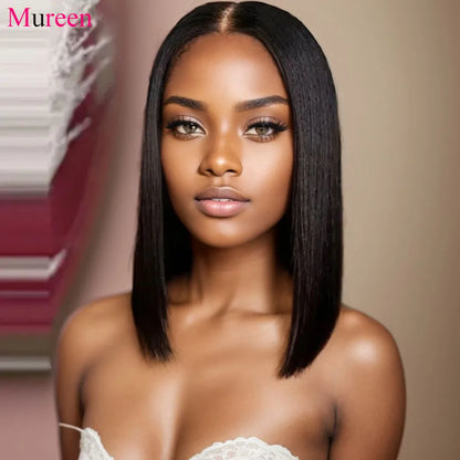 250% Density Straight Wear And Go Glueless Bob Wig 100% Human Hair For Women Ready To Go Human Hair Wigs 4x4 Lace Closure Wig