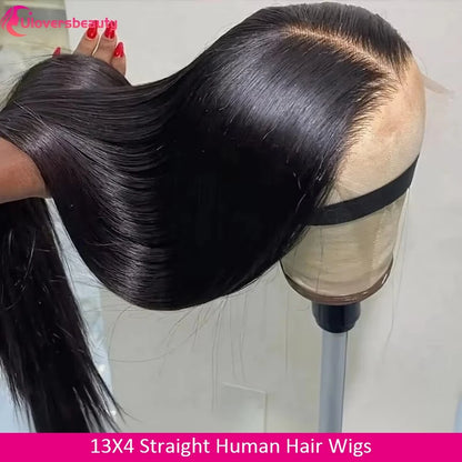 13x4 HD Lace Human Hair Wig Brazilian Straight Human Hair Wigs Glueless Wig Human Hair 22 30 32 34Inch Human Hair Wigs For Woman