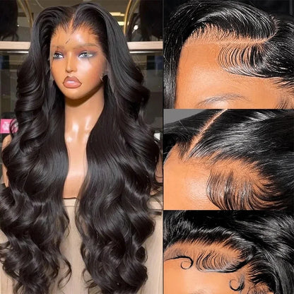40 Inch Body Wave Human Hair Front Wig 13x6 13x4 HD Lace Transparent Frontal Wig Pre Plucked Brazilian Human Hair Wigs For Women