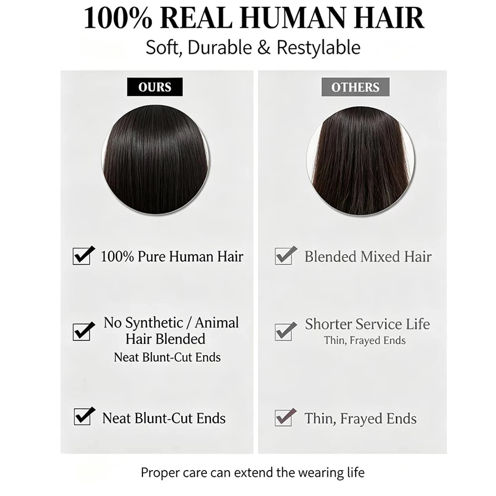 250% Density Straight Wear And Go Glueless Bob Wig 100% Human Hair For Women Ready To Go Human Hair Wigs 4x4 Lace Closure Wig
