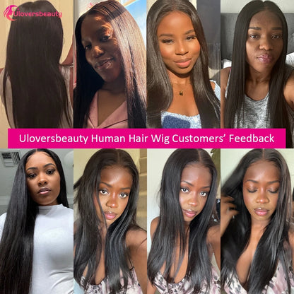 13x4 HD Lace Human Hair Wig Brazilian Straight Human Hair Wigs Glueless Wig Human Hair 22 30 32 34Inch Human Hair Wigs For Woman