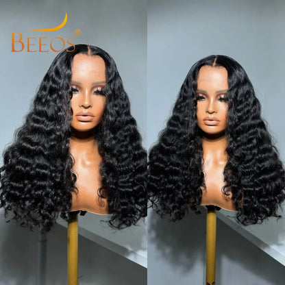 250% Burmese Curly 13x6 HD Lace Frontal Wigs Deep Parting Ultra Fitted Human Hair HD Full Frontal Water Wave Wigs Burmese Wave