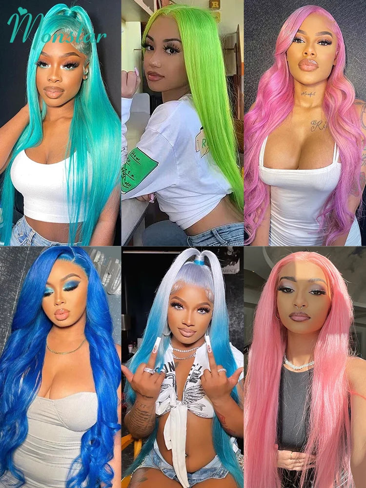 13x4 13x6 360 HD Transparent 613 Honey Blonde Color Lace Front Human Hair Wigs for Women Raw Brazilian Straight Lace Frontal Wig