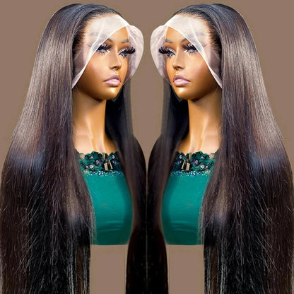 HD 360 Full Lace Wig Human Hair Pre plucked HD Lace Wig 13x6 Human Hair Wigs 36 inch Bone Straight Lace Frontal Wig For Women